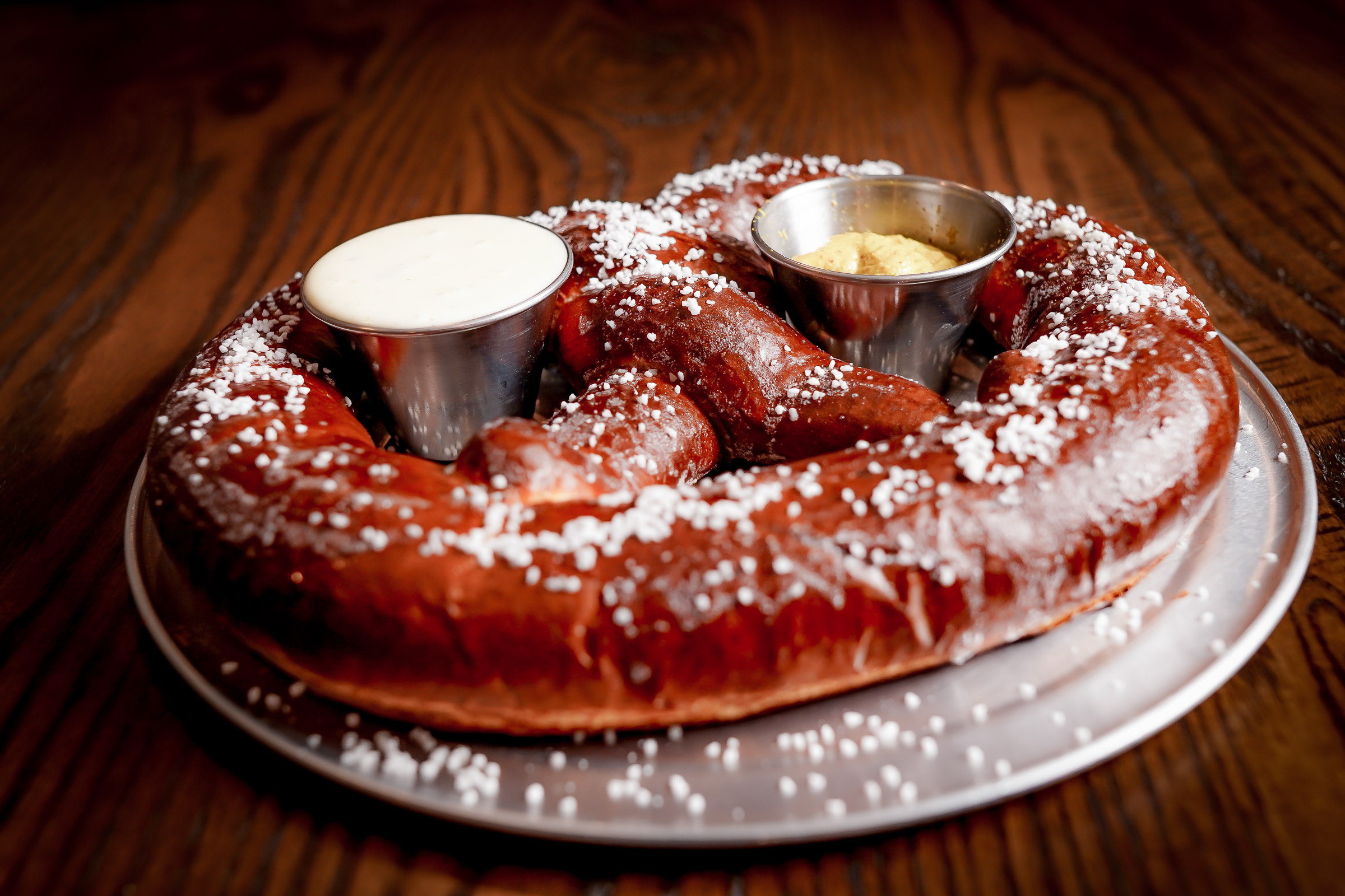 Big Pretzel on a pan